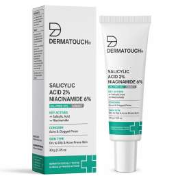 Dermatouch: Salicylic Acid 2% Niacinamide 6% Anti-Acne Oil Free Gel - 30gm