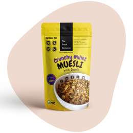 The Snack Company: Crunchy Millet Muesli with Seeds  400gm | 75% Grains, 5 Millets, 8 Grains, 15% Seeds