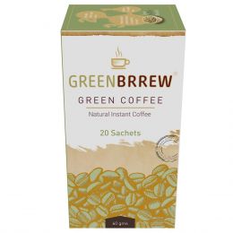 Greenbrrew: Instant Green Coffee - Natural - 20 Sachets