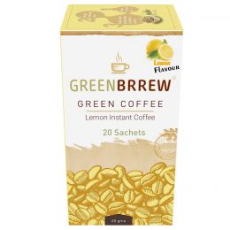 Greenbrrew: Instant Green Coffee - Lemon - 20 Sachets