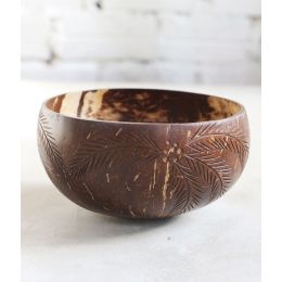 Thenga: Palm Leaf Jumbo Coconut Bowl with Spoon & Fork
