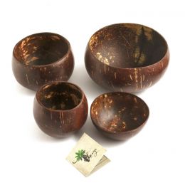 Thenga: Coconut Shell Round Bowl Set