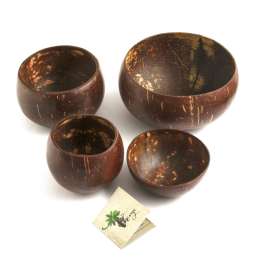 Thenga: Coconut Shell Round Bowl Set
