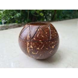 Thenga: Coconut Shell Zig Zag Planter