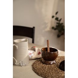 Thenga: Coconut Shell Artisan Soup Bowl & Soup Spoon