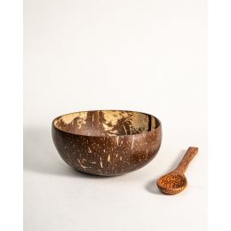 Thenga: Coconut Bowl/Shell with Spoon