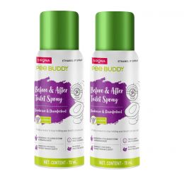 Sirona: PeeBuddy Lavender Spritz Toilet Seat Sanitizer Spray - Pack of 2 (70ml each)
