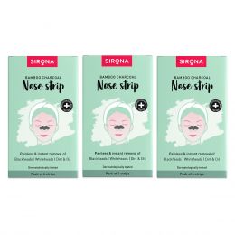 Sirona: Natural Charcoal Nose Strips for Women - Pack of 3