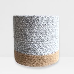 Greenkin: Eco-Friendly Pebble Grey Grace Cotton Planter - 9 inches