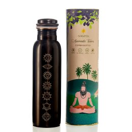 Sarveda: Sarveda 7 Chakra Vintage Copper Water Bottle - 1 Litre