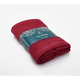 Sarveda: Organic Cotton Yoga Blanket - Magenta