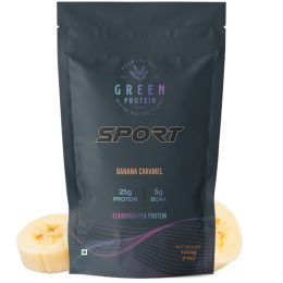 Green Protein: Banana Caramel Flavoured Pea Protein Pouch - 1kg
