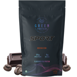 Green Protein: Mochaccino Flavoured Pea Protein Pouch - 1kg