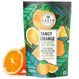 Green Protein: Tangy Orange Flavoured Pea Protein Pouch - 500gm