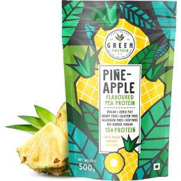 Green Protein: Pineapple Flavoured Pea Protein Pouch - 500gm