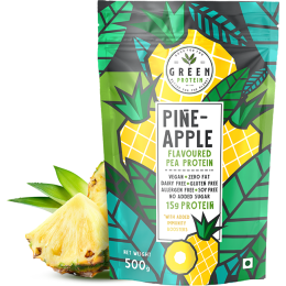 Green Protein: Pineapple Flavoured Pea Protein Pouch - 500gm
