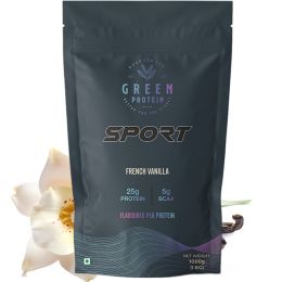 Green Protein: French Vanilla Flavoured Pea Protein Pouch - 1kg