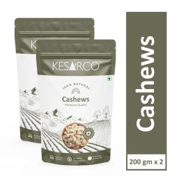 KesarCo: Premium W320 Cashews - Pack of 2 (200gm each)