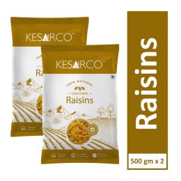 KesarCo: Green Raisins - Pack of 2 (500gm each)