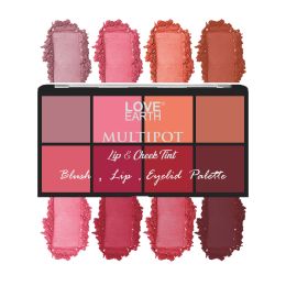 Love Earth: Blush - Lips - Eyelids Palette - 16gm