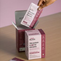The Whole Truth:  Protein For Everyone  Beginners Protein Powder  Ragi Cocoa Sample (Pack of 7)  15g Protein/Pack  Clean, Light & Easy to Digest  No Artifical Flavours (210g)