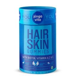 Zingavita: Hair & Skin Gummies with Biotin, Vitamin A, C & E - 30 Gummies
