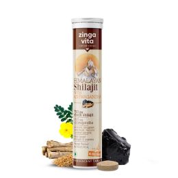 Zingavita: Shilajit Effervescent Tablets 750 mg with Ashwagandha extract - 15Tablets