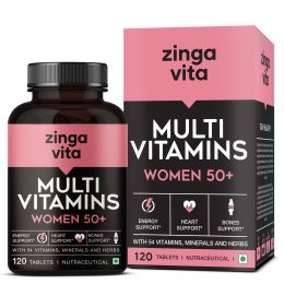 Zingavita: Multivitamin for Women 50+ Age with 26 Vitamins & Minerals - 120Tablets