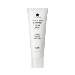 Suganda: Total Defence Sunscreen SPF 50 PA++++ for UVA, UVB & IR Protection & No White Cast - 50g