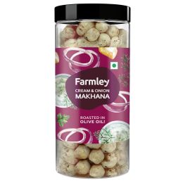 Farmley: Roasted & Flavored Makhana - Cream N Onion Farmley Jar 83 g
