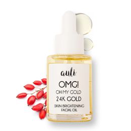 AULI: OMG Pure Rosehip and 24K Gold Flakes induced Facial Oil - 30ml