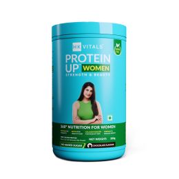 HK Vitals: HealthKart HK Vitals ProteinUp Women, Vegetarian Protein with Soy, Whey, Collagen Builder Blend, Biotin, Garcinia & Green Tea, for Strength & Beauty, No Added Sugar (Chocolate, 500 g)