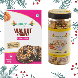 Ambrosia: Ambrosia Bakers Delight Combo 410g - Walnut Kernels Light Broken & Almond Slices