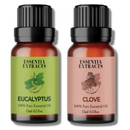 Essentia Extracts: Combo Of Eucalyptus And Clove Essential Oil 30ml (15ml + 15ml)