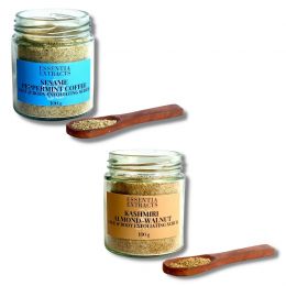 Essentia Extracts: Combo Of Kashmiri Almond Walnut And Sesame Peppermint Coffee Face & Body Exfoliating Scrub 200G (100G+100G)
