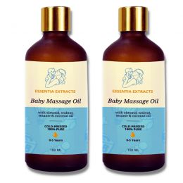 Essentia Extracts: Combo Of 2 Baby Massage Oils,  Cold-Pressed  200ml (100ml + 100ml)