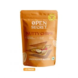 Open Secret: 6 Open Secret Spicy Peanut Butter Nutty Chips  -180gm