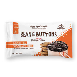 Bean to Chocolatier: BeanTo Buttons - Sugarfree Baking Chocolate Chips - 200g