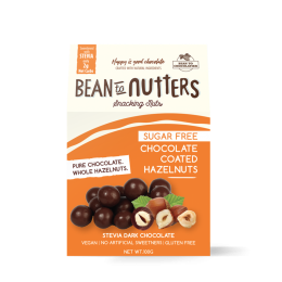 Bean to Chocolatier: Bean To Nutters - Sugar Free Chocolate Coated Hazelnuts - 100g