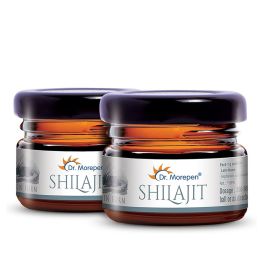 Dr. Morepen: Natural & Pure Shilajit Resin, Ayurvedic Energy Booster & Stamina Enhancer - 15gm Pack of 2