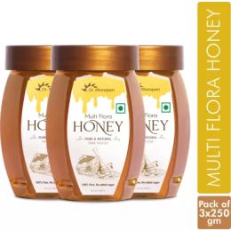 Dr. Morepen: Natural & Pure Multi Flora Honey NMR Tested - 250gm Pack of 3