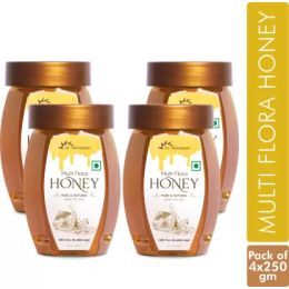 Dr. Morepen: Natural & Pure Multi Flora Honey NMR Tested - 250gm Pack of 4