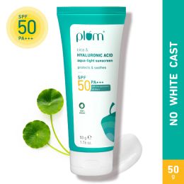 Plum: Cica & Hyaluronic Acid Aqua-Light Sunscreen SPF 50 PA+++ 50g
