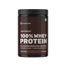 HealthifyMe: Whey Protein Powder blend with Stevia, Double Chocolate - 1Kg