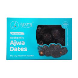 Flyberry Gourmet: Ajwa Dates (Khajoor/Khajur) 400g | 100% Natural | Rich in Calcium, Iron and Potassium | Instant Energy