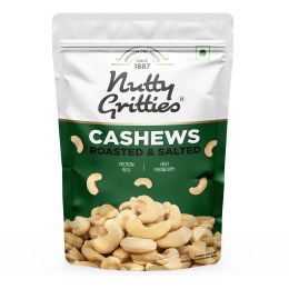 Nutty Gritties: Roasted Cashews, Lightly Salted and Dry Roasted Healthy Snack - 200g