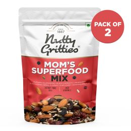 Nutty Gritties: Mom's Superfood Mix, Roasted Seeds, Berries and Nuts Mix - 400g (2 Pack of 200g each)