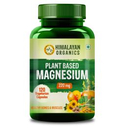 Vlado's Himalayan Organics: Plant Based Magnesium Supplement 1360mg With Turmeric Spirulina, Wheatgrass, Moringa | Supports Bone Muscle & Bone Health | Boost Energy Level - 60 Veg Tablets