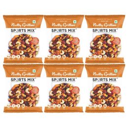 Nutty Gritties: Sports Mix, Roasted Almonds, Cashews, Pistachios, Dried Blueberries, Cranberries and Raisins - 180g (6 Pack of 30g each)
