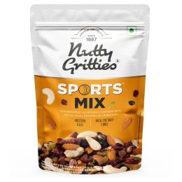 Nutty Gritties: Sports Mix - Roasted Almonds, Cashews, Pistachios, Dried Blueberries, Cranberries and Raisins - 200g